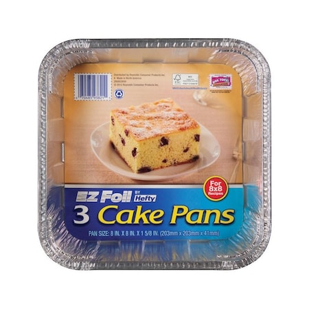 Ez Foil Hefty EZ Foil 8 in. W X 8 in. L Cake Pan 3 00Z93821